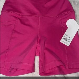 YOGALICIOUS hot pink shorts size small, retails for $78, NEW WITH TAGS, 5” short
